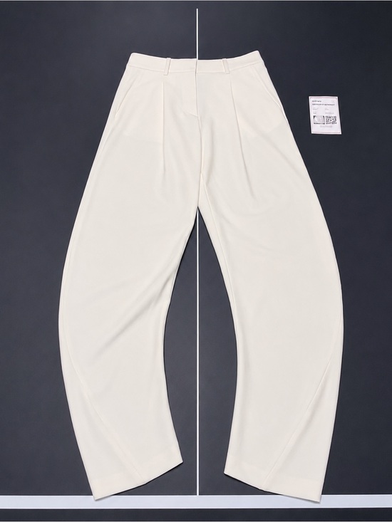 Off-White Pants - Off-White Curved Leg Pants | White | 40 EU (30x31) | Orig. $732.00